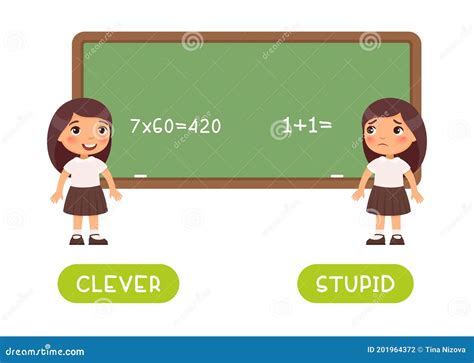 Clever Vs Stupid Words Scale Fine Line Humor Taste Stock Photo ...