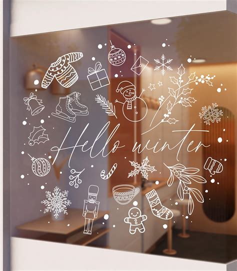 HELLO WINTER Chalk Marker Template Png Pdf - Etsy | Dekoration fenster ...