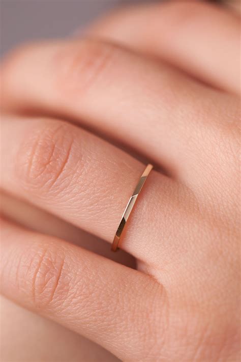 Thin Gold Band Wedding Ring at Glenn Barbee blog