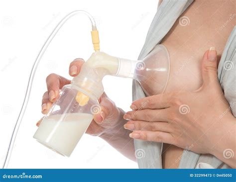Breast Pump To Increase Milk Supply for Breastfeeding Mother Stock Image - Image of electric ...