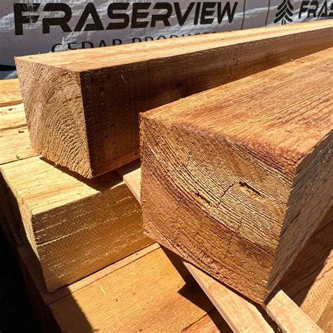 4X4X8 - Rough Sawn - Standard - Western Red Cedar - Fence Posts — Rocky ...
