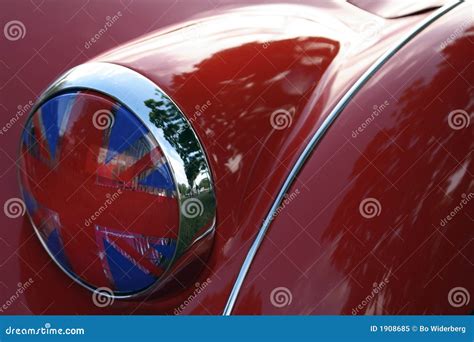 Flag Headlight Cover on Vintage British Race Car Stock Image - Image of britain, kingdom: 1908685