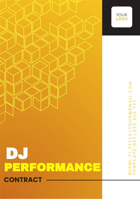 Free Dj Performance Contract Template to Edit Online