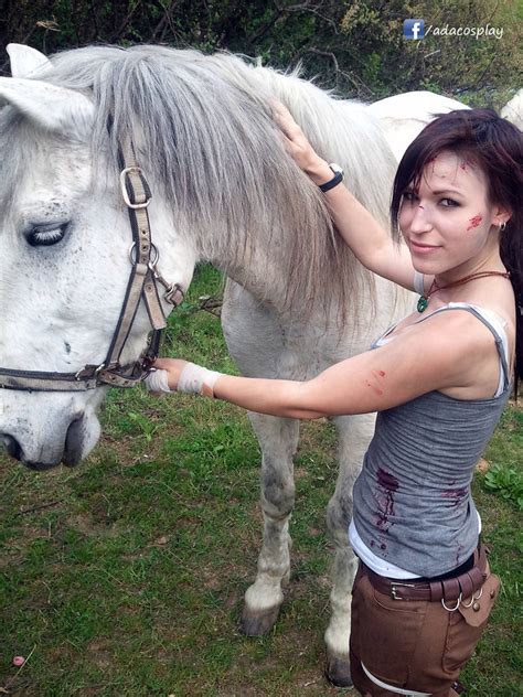 Lara Croft cosplay - with Horse 2 by AdaCroft on DeviantArt