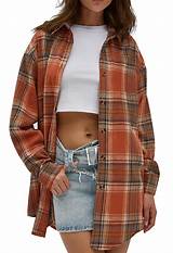 Fantaslook Plaid Flannel Shirts for Women, Oversized Button Down, Long ...