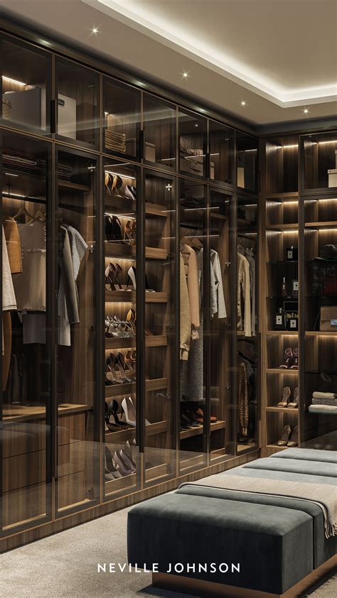 Bespoke Dressing Room with Glass Doors in 2025 | Wardrobe room ...