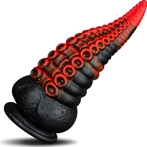Plug with Suction Cups Realistic Dildo Original Dildo Red & Black ...