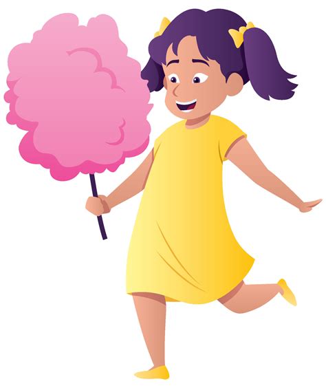 Cotton Candy Girl on White 13076868 Vector Art at Vecteezy