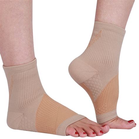 Ankle Brace Compression Sleeve (1 Pair) for Neuropathy Pain, Achilles Tendonitis & Plantar ...