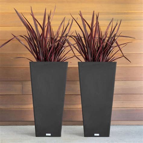 26" Taper Planter by Veradek, 2-pack | Tall planters front door ...