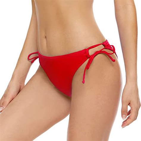 WREESH Womens Bikini Bottoms Cheeky Swimsuit Bathing Suit Bottoms ...