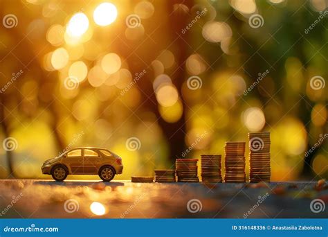 Visual Representation Of Accumulated Wealth For A New Car. Concept Luxury Lifestyle, Financial ...