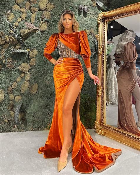 Orange Walone Fashion Group Evening Gown | Orange prom dresses, Maxi ...