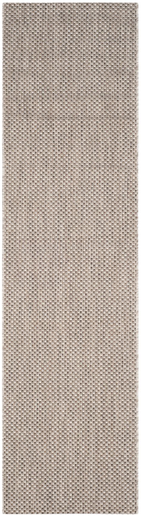 SAFAVIEH Courtyard Finnian Solid Indoor/Outdoor Runner Rug, Beige/Brown ...