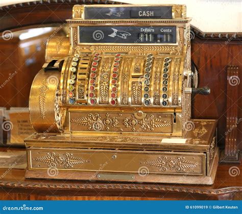 Antique cash register stock image. Image of antique, calculate - 61099019