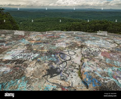 graffiti covered Bald Rock Heritage Preserve. Part of the Mountain ...