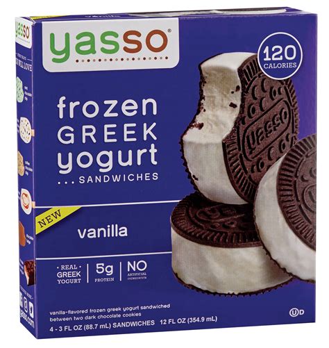 Yasso Frozen Greek Yogurt Vanilla Sandwiches - Shop Cones & Sandwiches ...