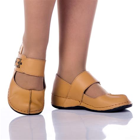 Handmade Women’s Orthopedic Leather Shoes-comfortable, Adjustable Strap ...