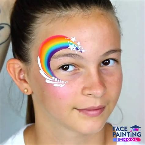 Easy and Elegant Rainbow Face Paint: Step by Step Tutorial ...