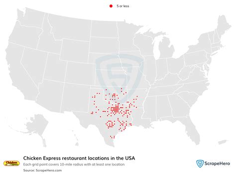 Number of Chicken Express locations in the USA in 2026 | ScrapeHero