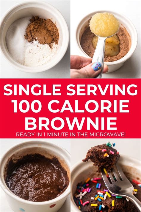 100 Calorie Brownie - Healthy Single Serving Brownie Recipe