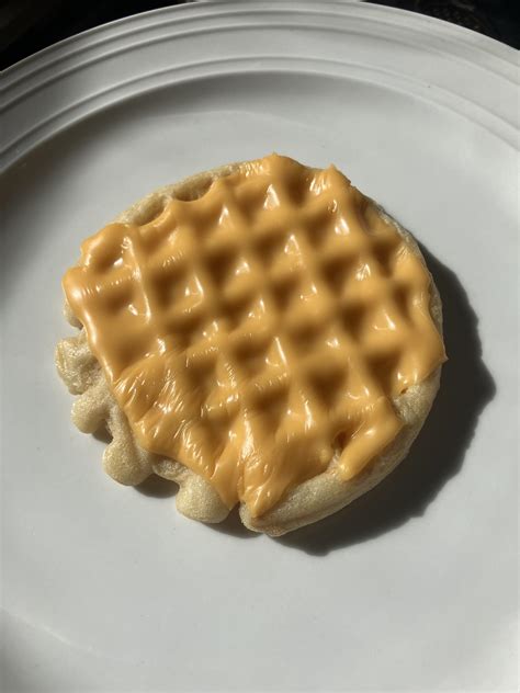 A Kraft single melted onto an Eggo waffle. : r/shittyfoodporn