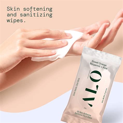 AL Sweet Orange Bergamot + Aloe Sanitizing Hand Wipes - 60ct Travel ...