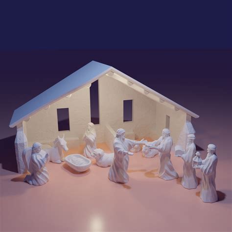 STL file Christmas crib 🎄・3D printable model to download・Cults