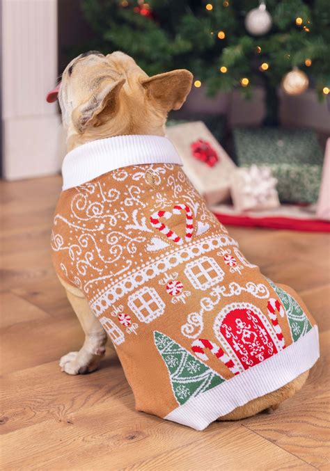 Gingerbread Holiday Pet Sweater | Christmas Sweaters