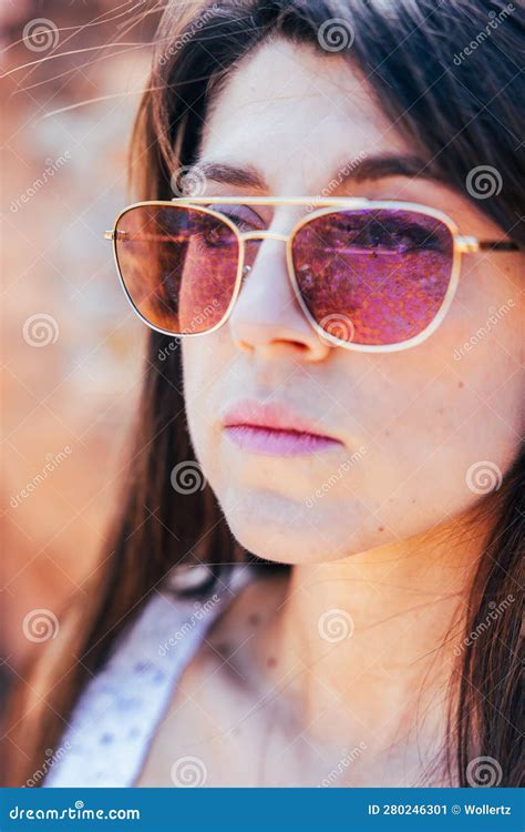 Beautiful Young Woman in the Nevada Desert Stock Image - Image of ...