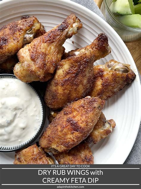 Dry Rub Wings with Creamy Feta Dip