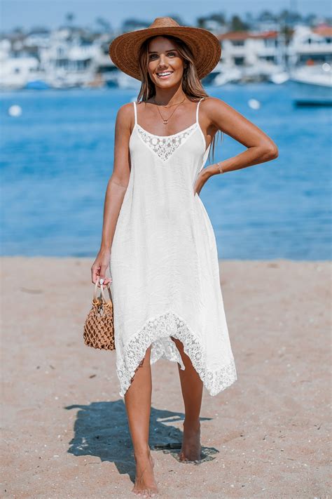 White Sleeveless Lace Mini Cover-Up