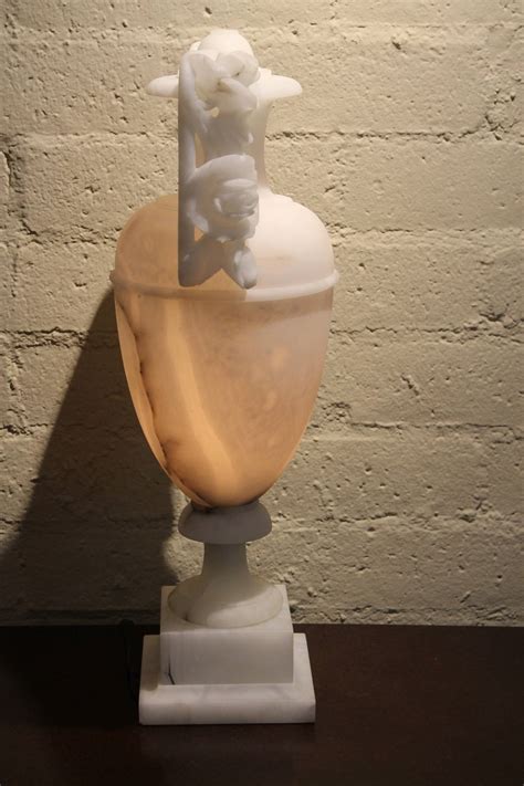 Vintage Carved Italian Alabaster Urn Lamp at 1stDibs | alabaster lamps ...