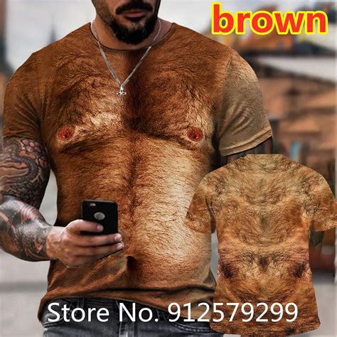 Men-s-Fashion-Funny-Muscular-3D-Printing-T-Shirt-Casual-Muscle-Short ...