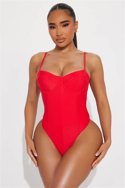 Rory Underwire 1 Piece Swimsuit - Red | Fashion Nova