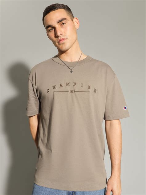 Champion Heritage 2K Logo T-Shirt Brown | Glue Store