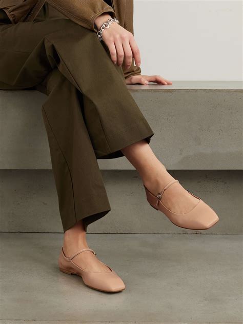 AEYDE Uma leather Mary Jane ballet flats | NET-A-PORTER