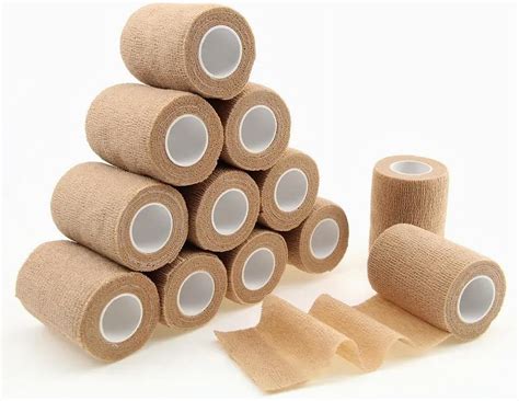 Amazon.com: 12 Pack Self Adhesive Elastic Bandage Wrap 4 Inch x 5 Yards Cohesive Bandage Wrap ...