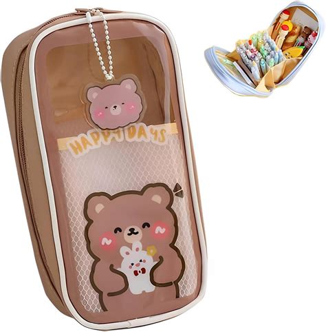 nvIEFE Cute Pencil Case Big Capacity Pen Bag Kawaii Stationery Pencil ...