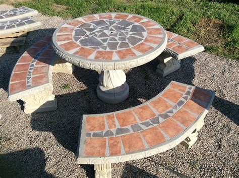 Concrete Round Outdoor Picnic Table