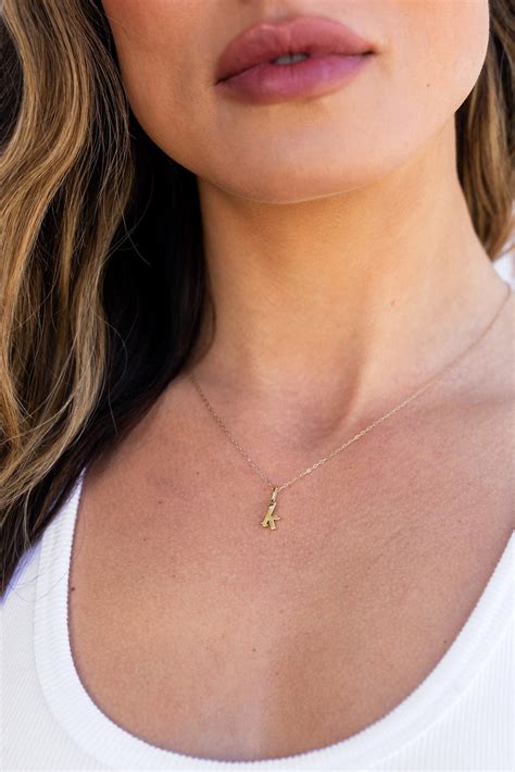 Petite Gothic Letter Initial Charm | Women's Gold Jewelry