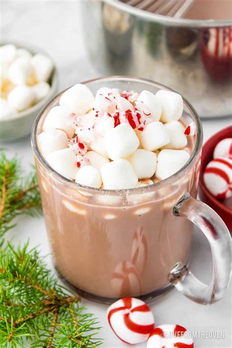 Peppermint Hot Chocolate • Love From The Oven