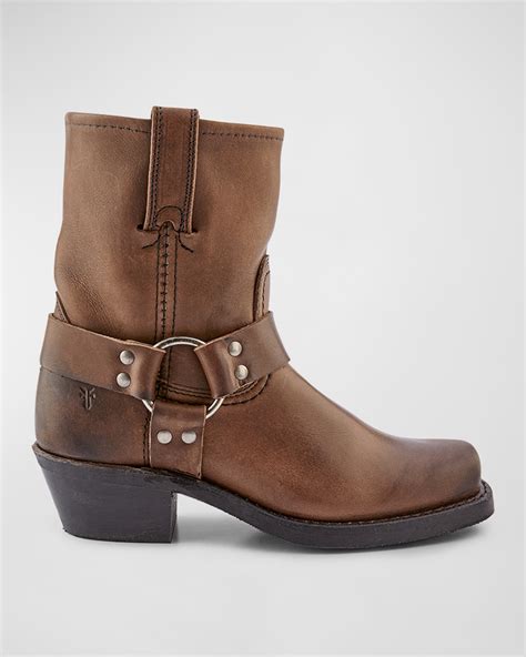 Frye Leather Short Harness Moto Boots | Neiman Marcus