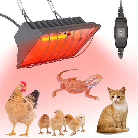Amazon.com: GIFANK Chicken Coop Heat Lamp 250W Chicken Coop Heater ...