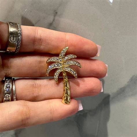 Jason Of Beverly Hills 14k Yellow Gold and Diamond Palm Tree Pendant ...
