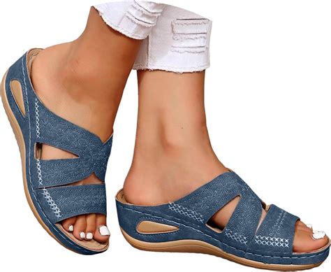Amazon.com | Orthopedic Wedge Sandals for Women,Women Comfortable ...