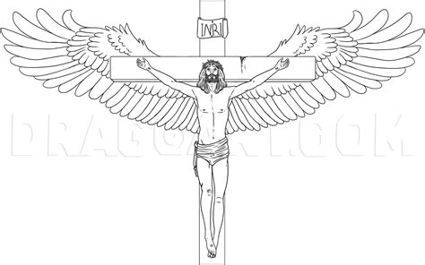 How To Draw Jesus On The Cross, Drawing, Step by Step, by Dawn - DragoArt