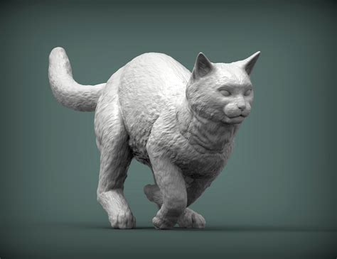 🏃 running cat 3D print model・ 3D File for ・Cults