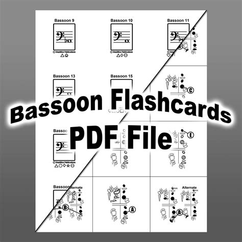 Bassoon Fingering Chart and Flashcards - StepWise Publications ...