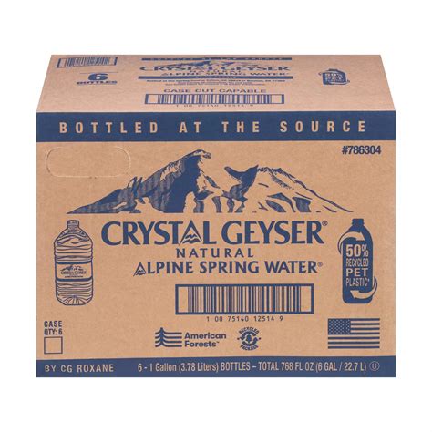 Crystal Geyser Natural Alpine Spring Water 6 pk./1 gallon | BJ's ...